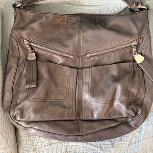 B. Makowsky Black Leather Handbag